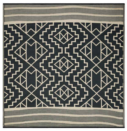 (SALE) Kilimanjaro - Black Reversible Outdoor Rug