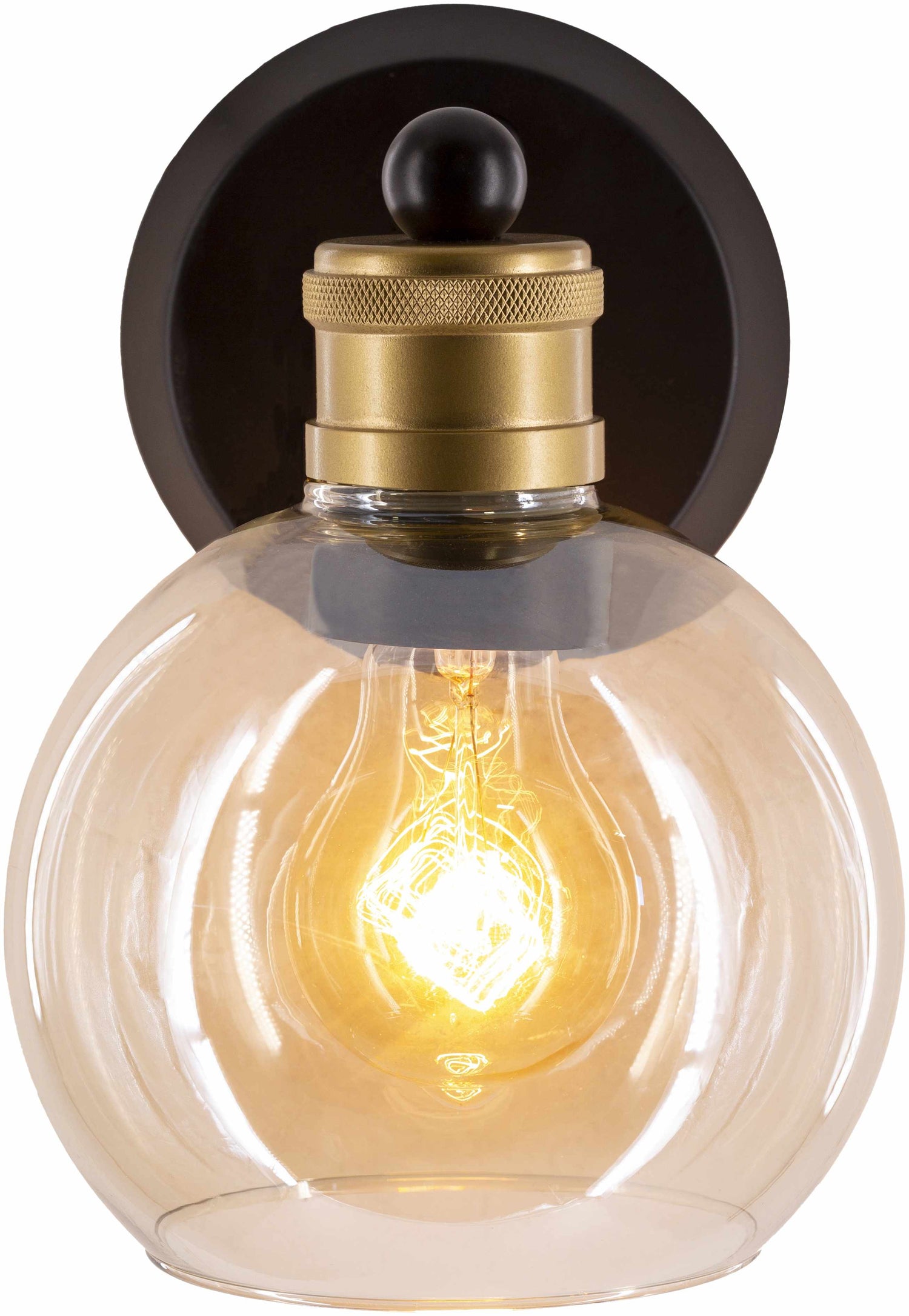 Leabrook Black and Bronze Metal Wall Sconce