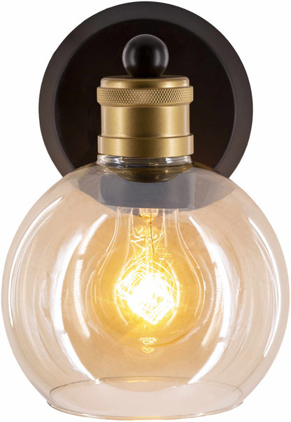 Leabrook Black and Bronze Metal Wall Sconce