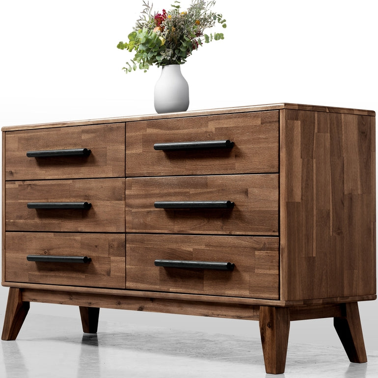 Acacia Legacy Solid Wood Dresser in Caramel or Walnut