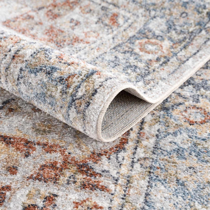 Akram Gray &amp; Orange Washable Area Rug - Clearance