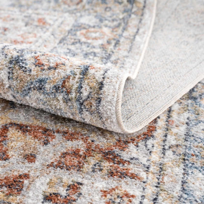 Akram Gray &amp; Orange Washable Area Rug - Clearance