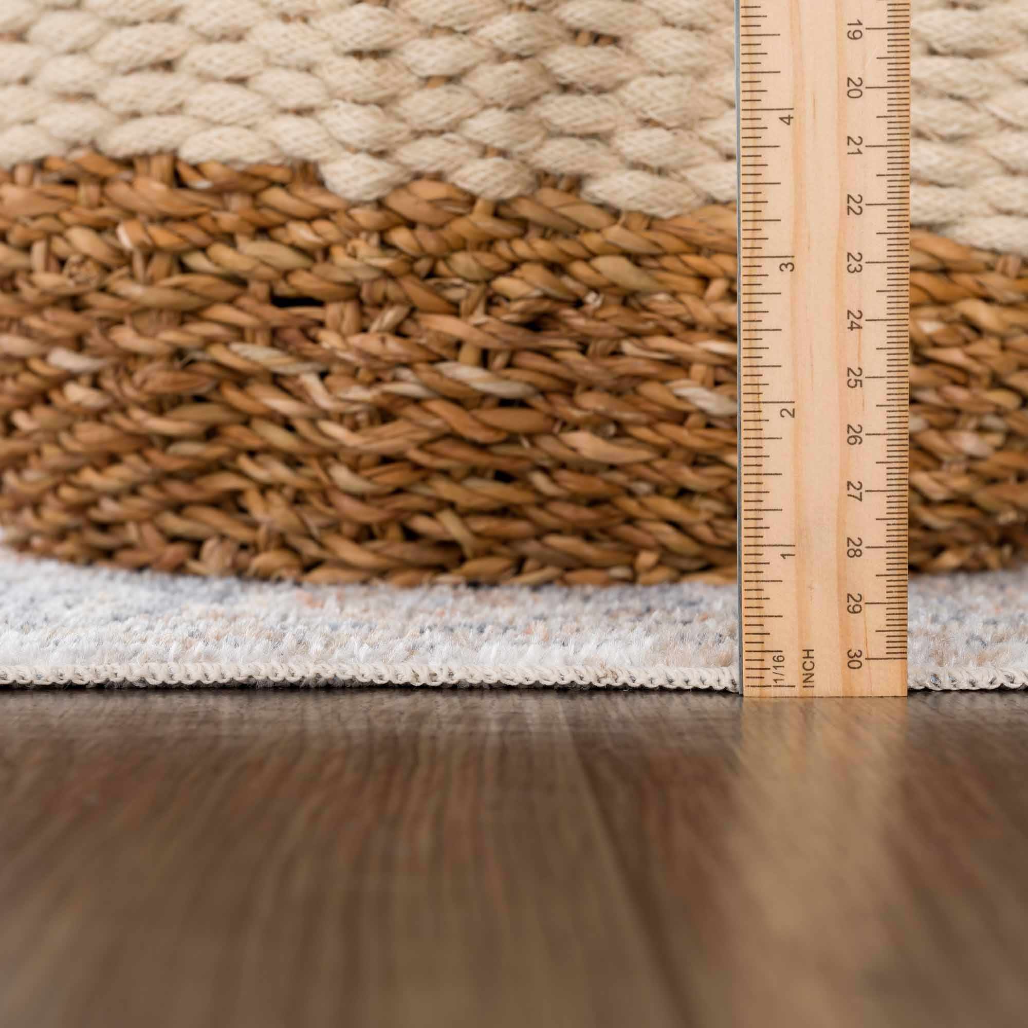 Akram Gray &amp; Orange Washable Area Rug - Clearance