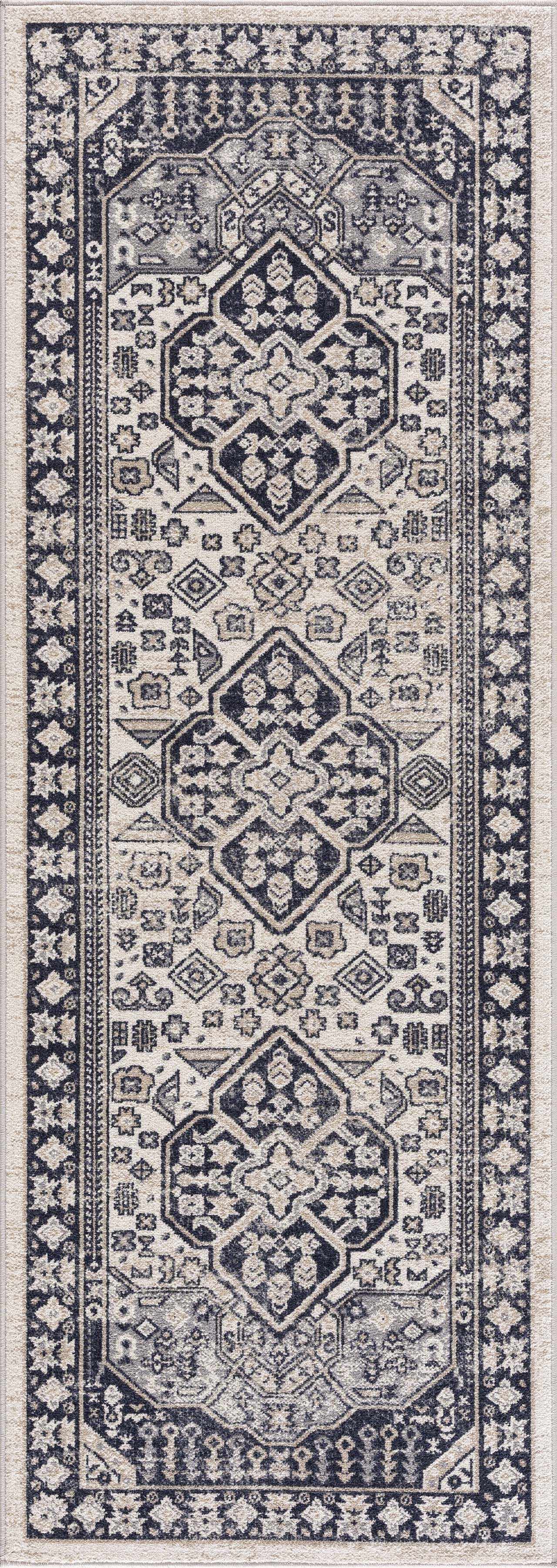 Cabacungan Cream &amp; Gray Washable Area Rug