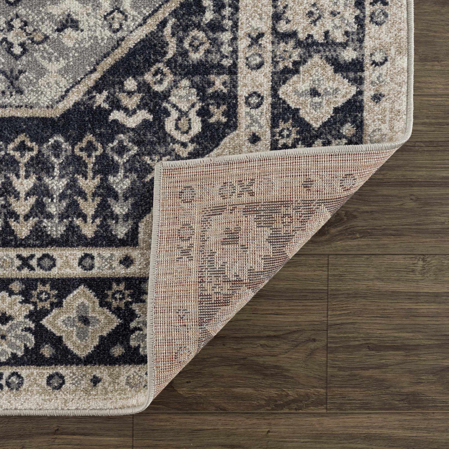 Cabacungan Cream &amp; Gray Washable Area Rug
