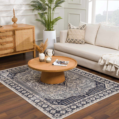 Cabacungan Cream &amp; Gray Washable Area Rug