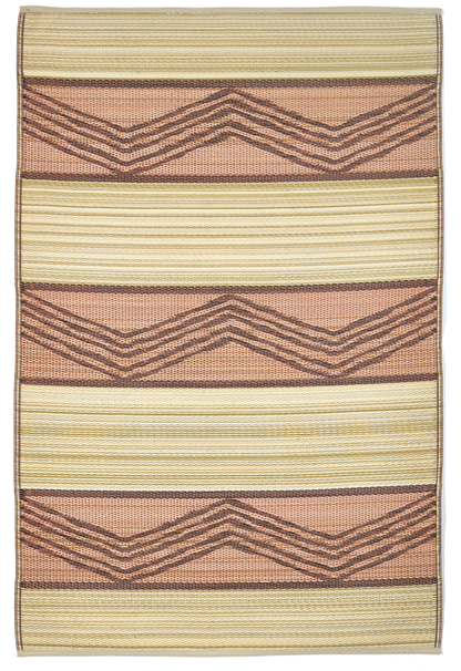 Lagos - Sand &amp; Coral Reversible Boho Outdoor Rug