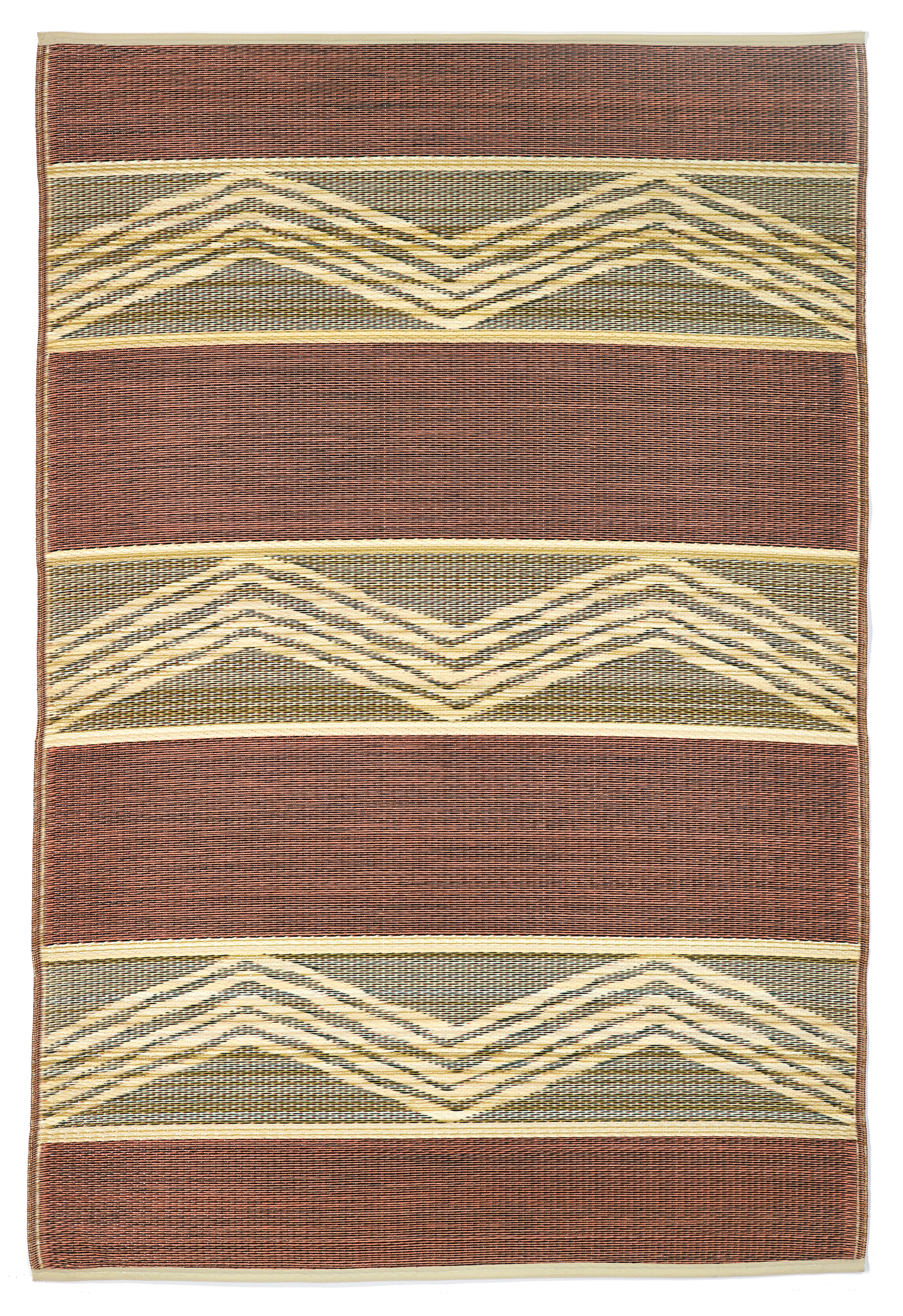 Lagos - Sand &amp; Coral Reversible Boho Outdoor Rug