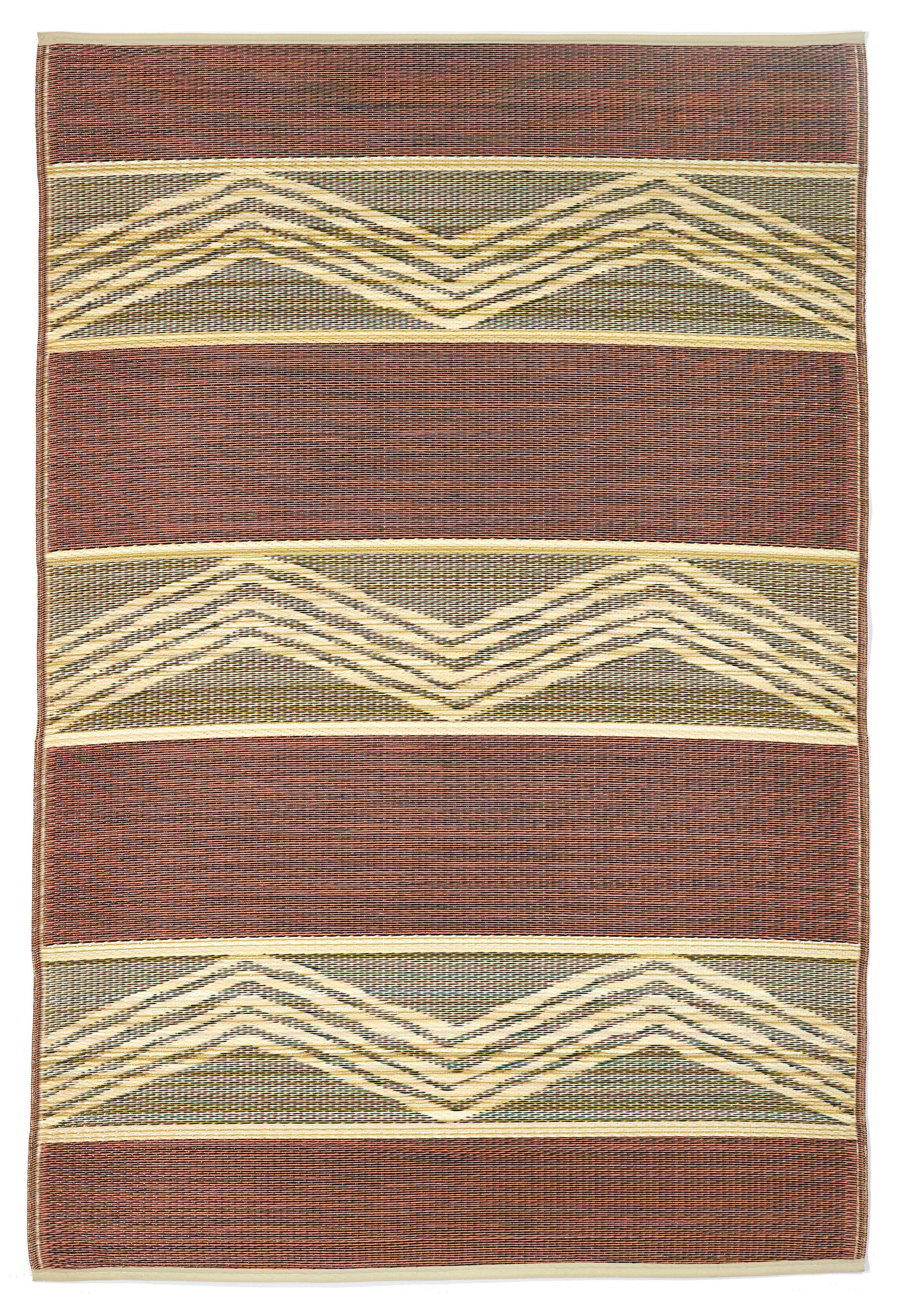 Lagos - Sand &amp; Coral Reversible Boho Outdoor Rug