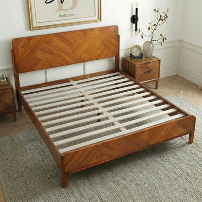 Bifrost Solid Wood Bed Frame in Walnut or Caramel