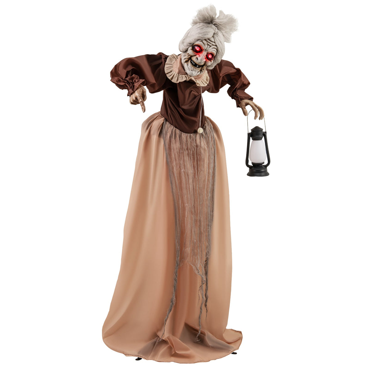 Life-Size Animatronic Scary Old Lady Prop