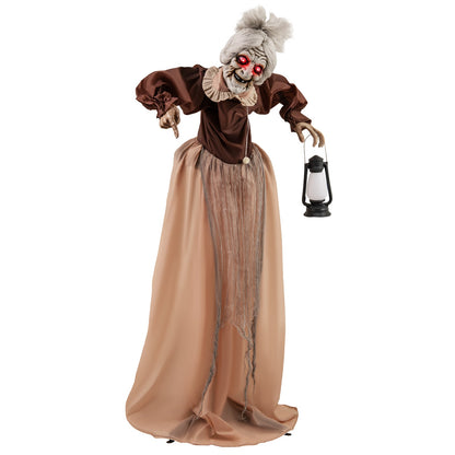 Life-Size Animatronic Scary Old Lady Prop