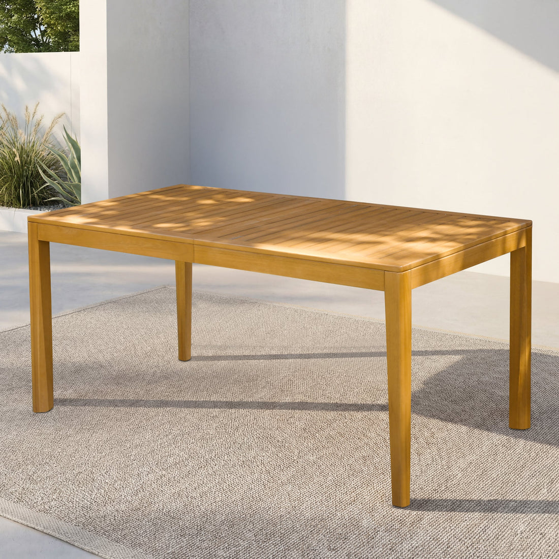 Classic Acacia Wood Outdoor Dining Table for 6