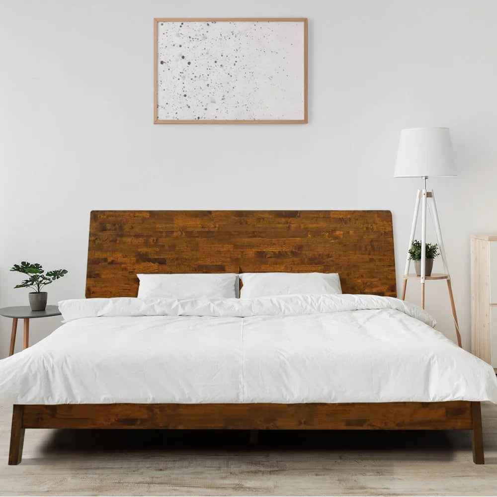 Serenity Deluxe Acacia Wood Platform Bed Frame - Multiple Finishes