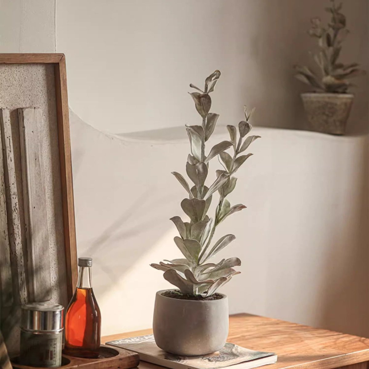 Realistic Faux Succulent Plant in Ceramic Pot