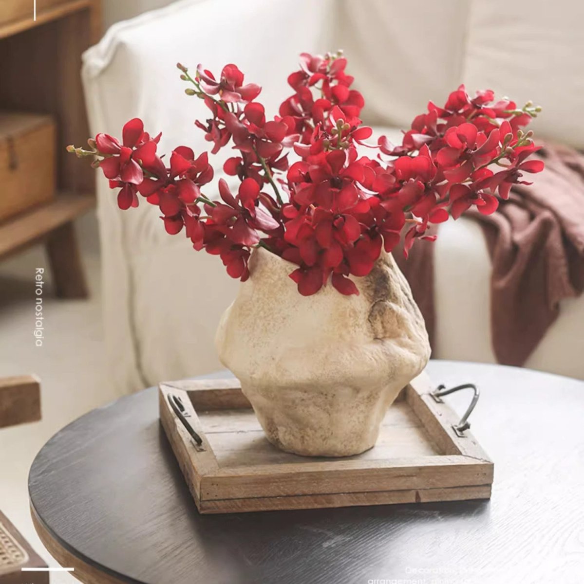 Single Red Orchid Stem - 24"