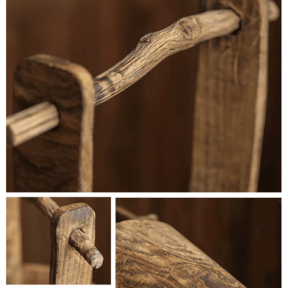 Antique-Style Wooden Round Bucket