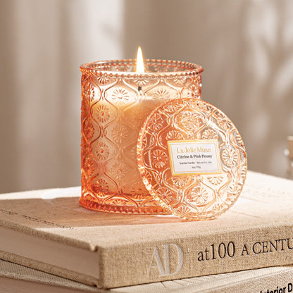 Maelyn - Citrine &amp; Pink Peony 6oz Candle