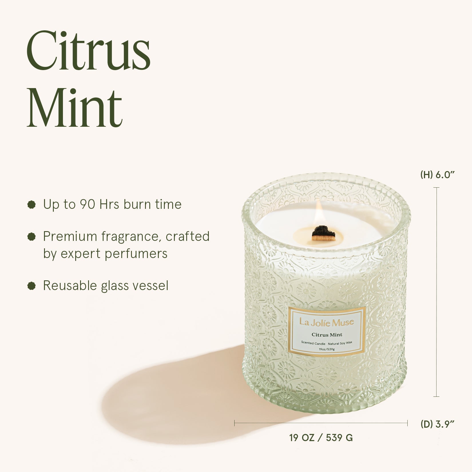 Maelyn - Citrus Mint 19oz Candle