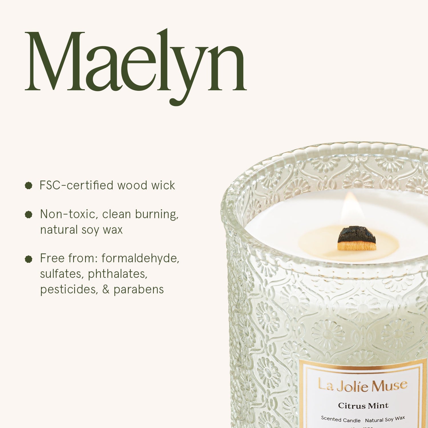 Maelyn - Citrus Mint 19oz Candle