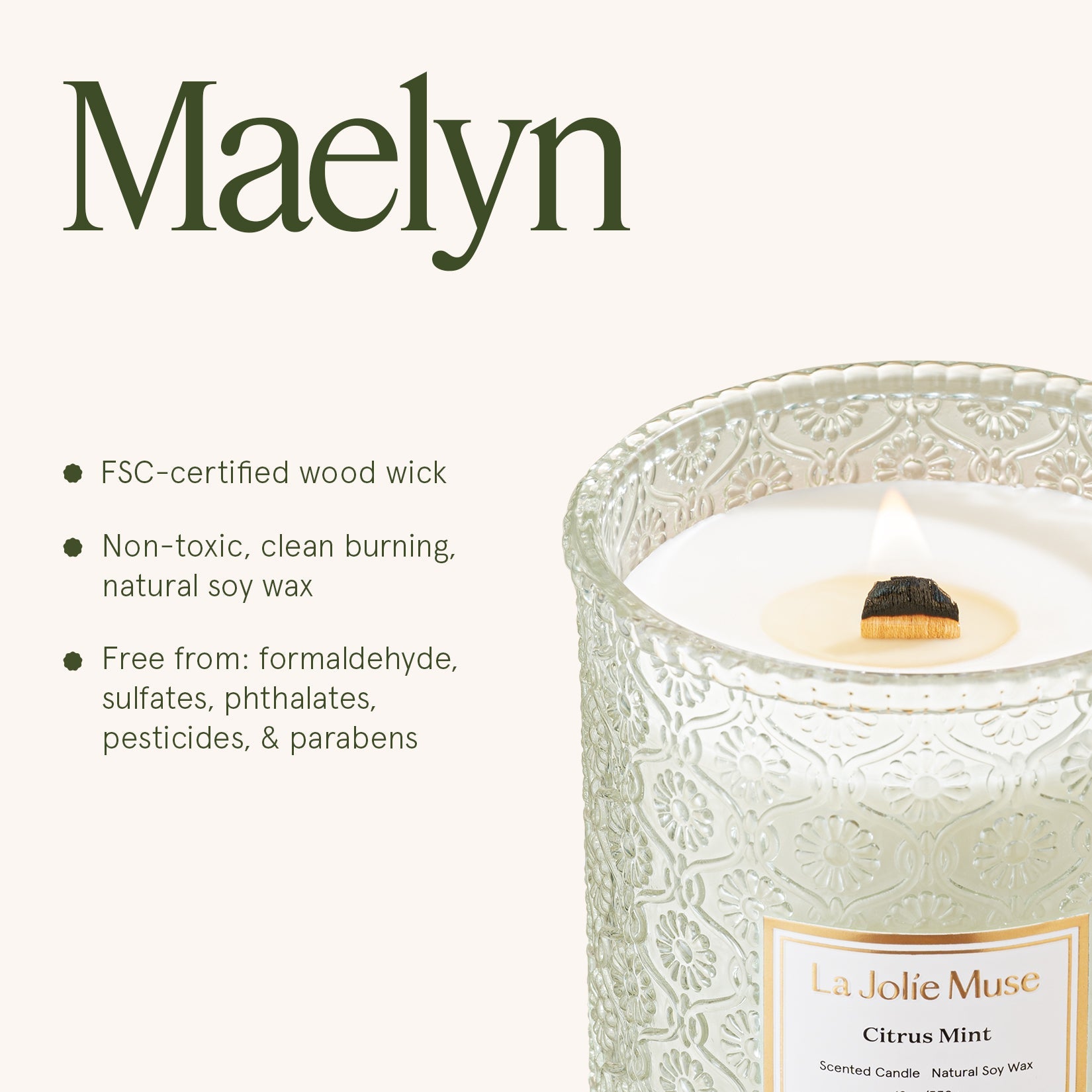 Maelyn - Citrus Mint 19oz Candle