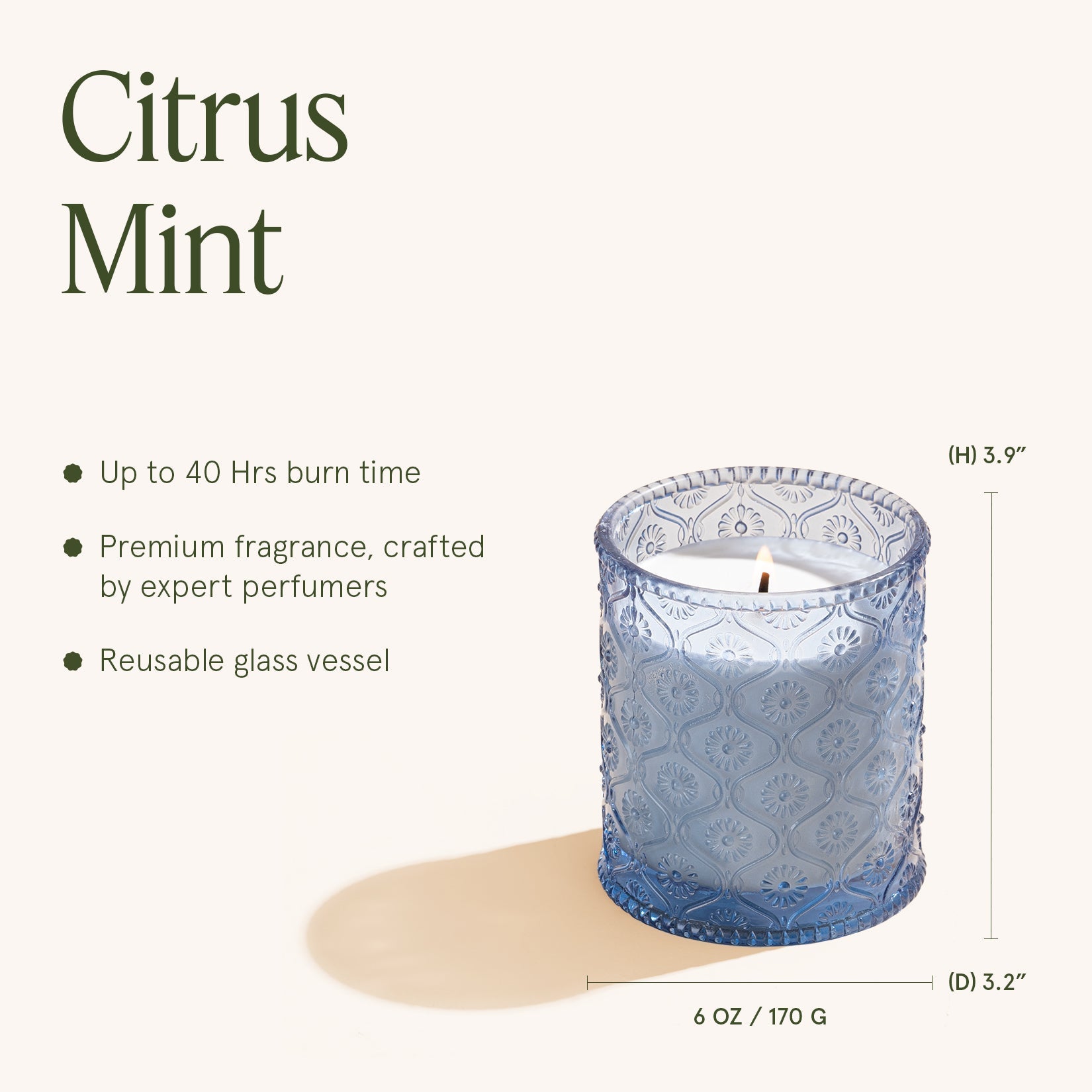 Maelyn - Citrus Mint 6oz Candle