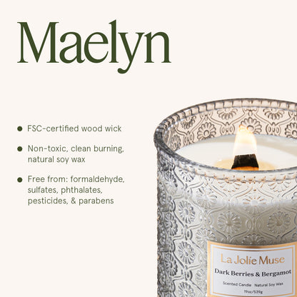 Maelyn - Dark Berries &amp; Bergamot 19oz Candle