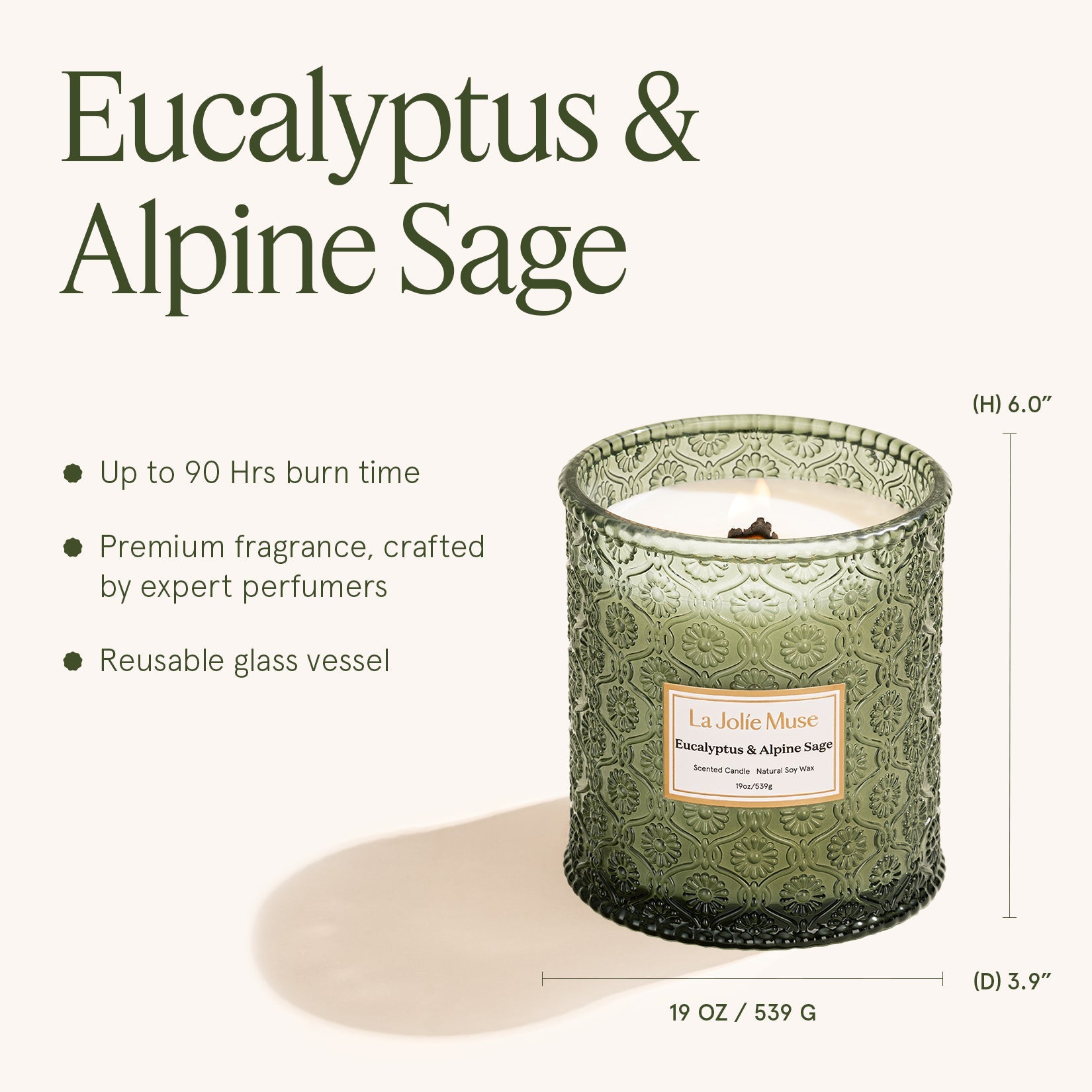 Maelyn - Eucalyptus &amp; Alpine Sage 19oz Candle