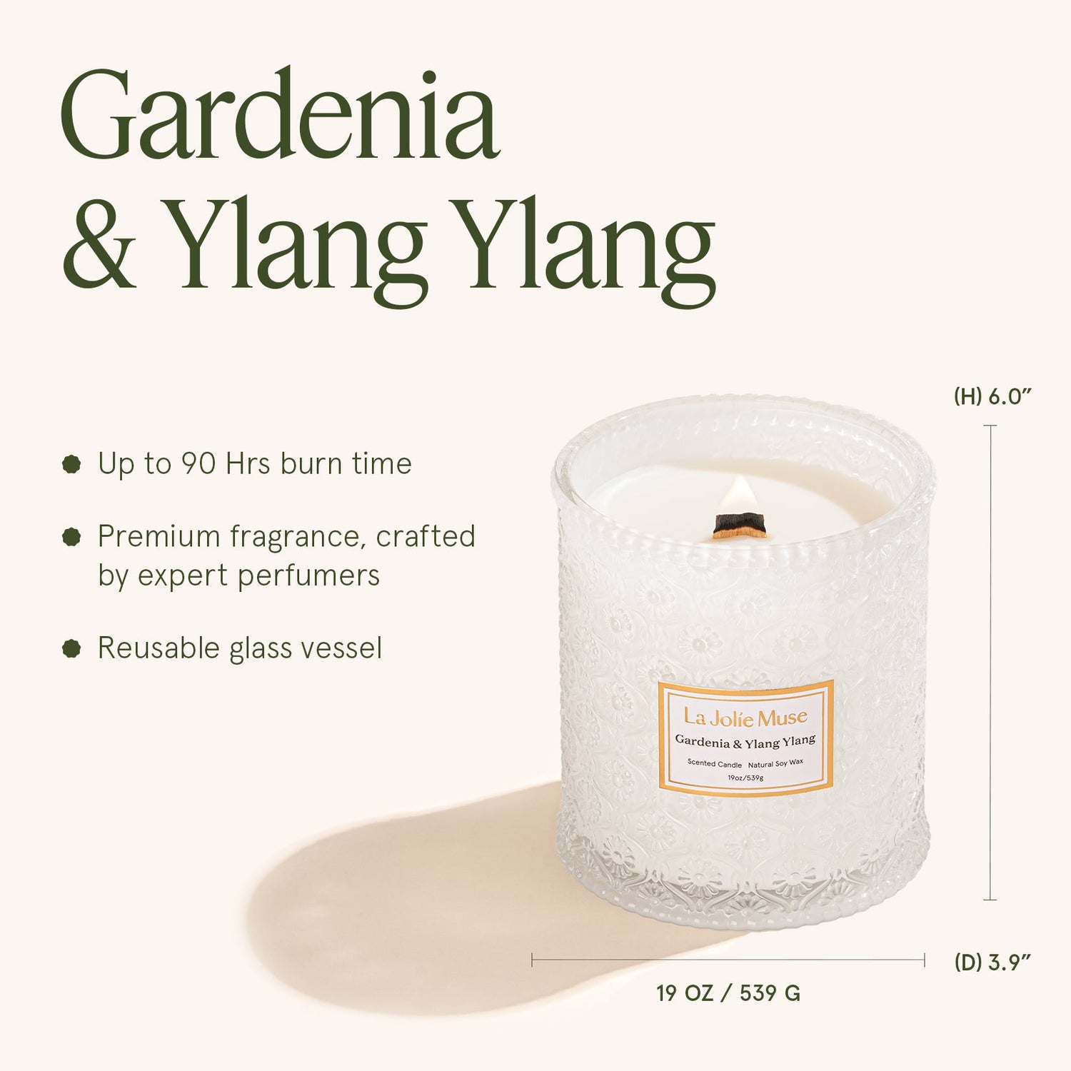 Maelyn - Gardenia &amp; Ylang Ylang 19oz Candle