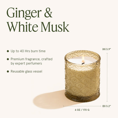 Maelyn - Ginger &amp; White Musk 6oz Candle