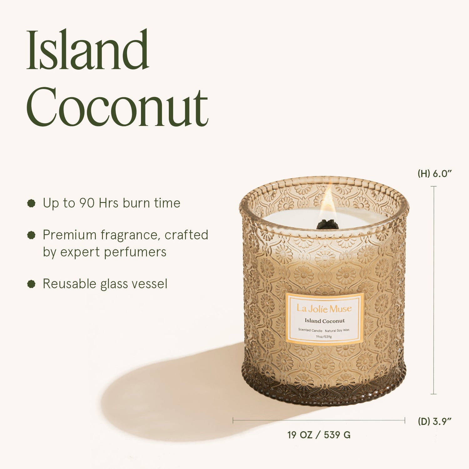 Maelyn -  Island Coconut 19oz Candle