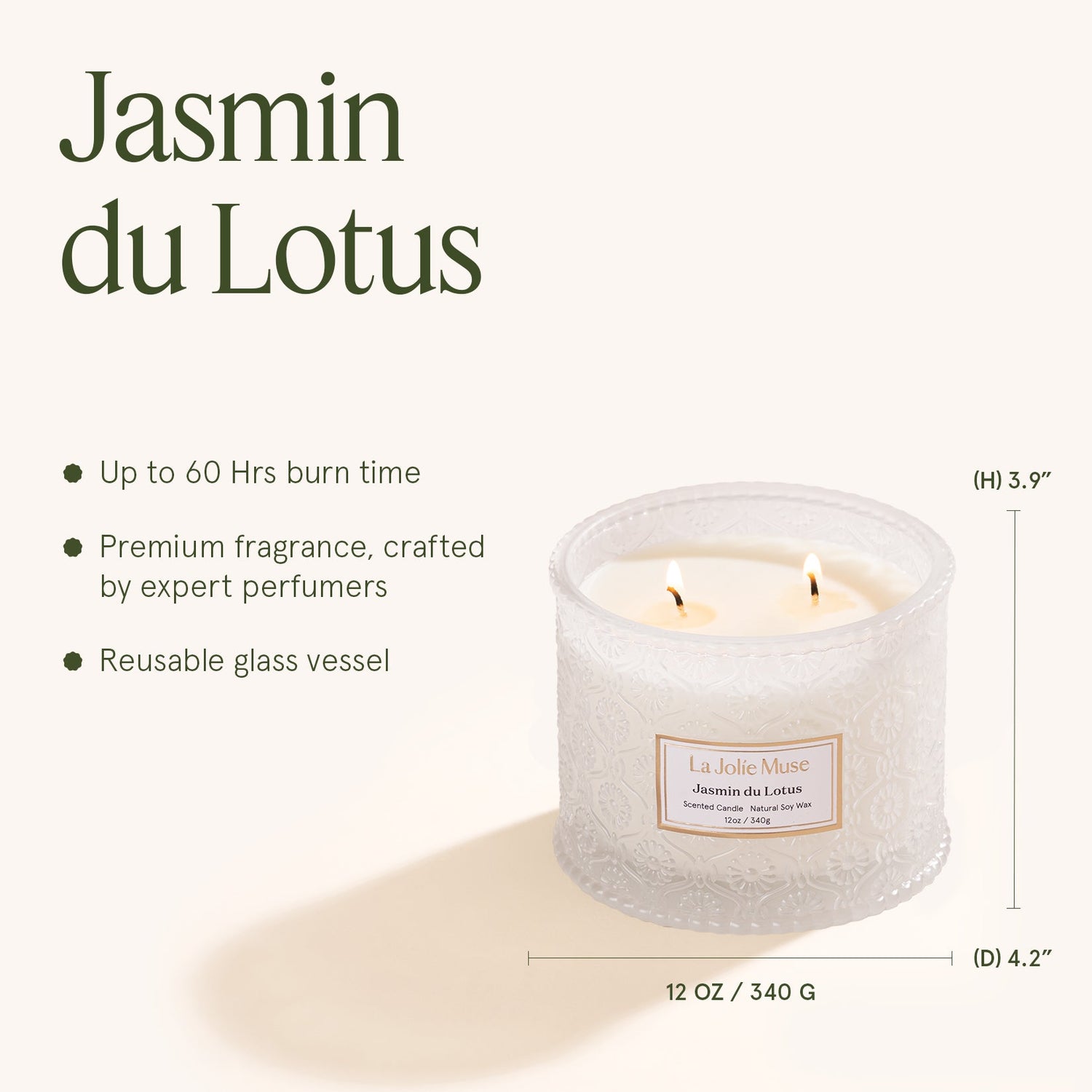 Maelyn -  Jasmin du Lotus 12oz Candle