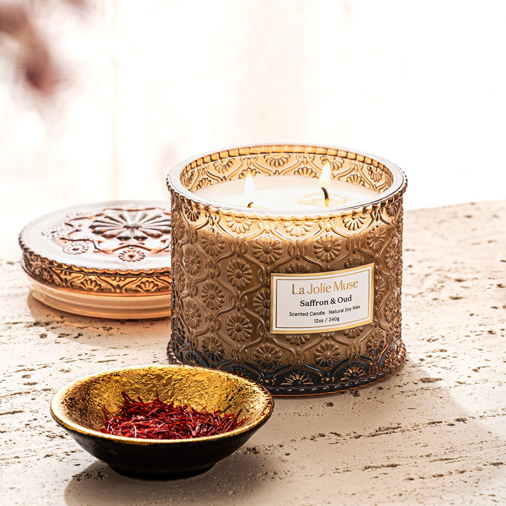 Maelyn - Saffron &amp; Oud 12oz Candle