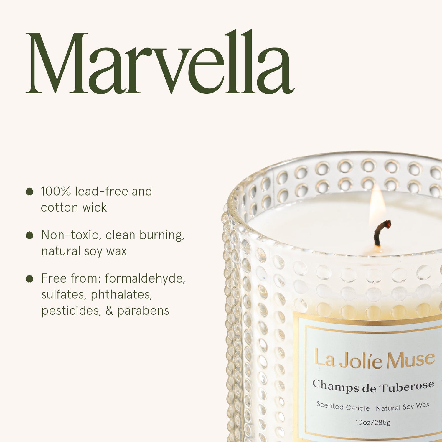 Marvella - Champs de Tuberose 10oz Candle