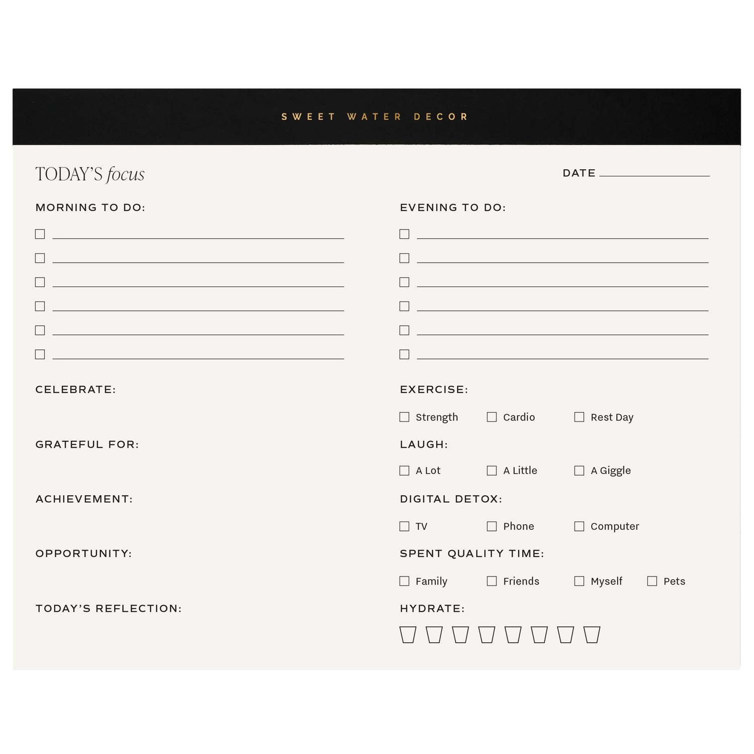 Self Care Notepad