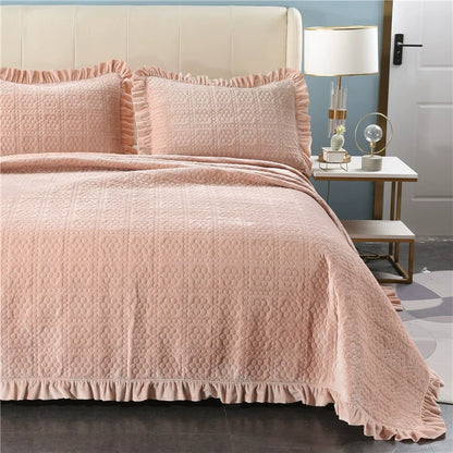 Quilted Plush European Velvet Bed Sets