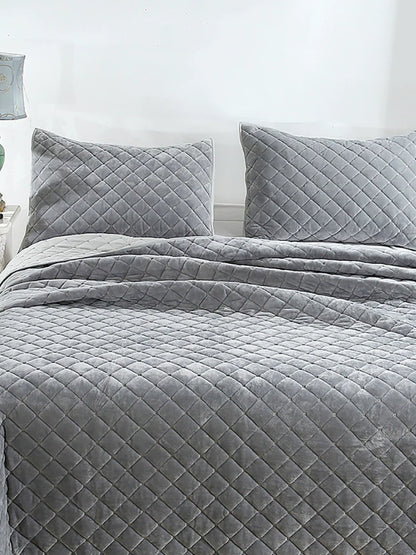 Quilted Plush European Velvet Bed Sets
