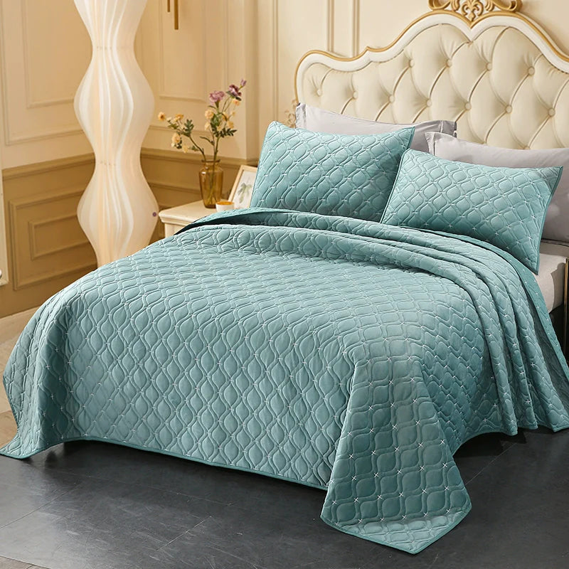 Quilted Plush European Velvet Bed Sets