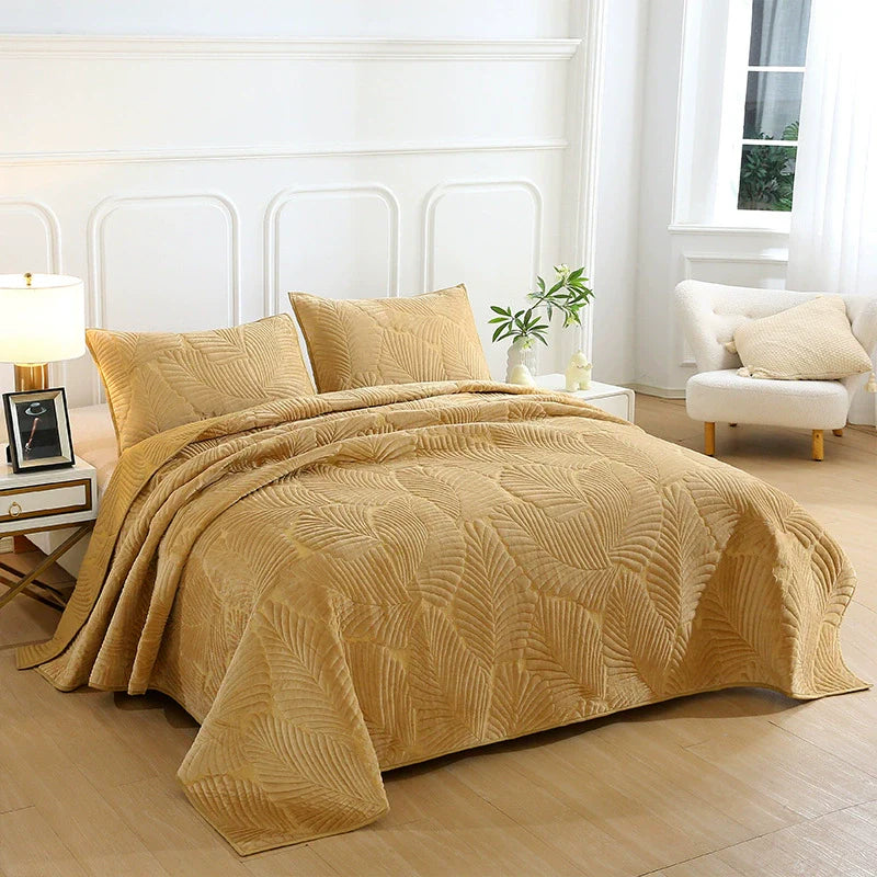 Quilted Plush European Velvet Bed Sets