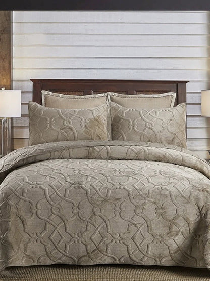Quilted Plush European Velvet Bed Sets