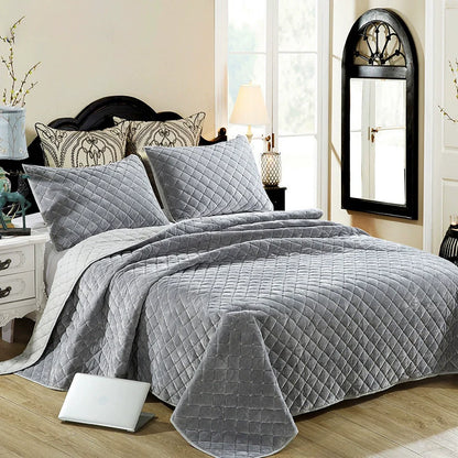 Quilted Plush European Velvet Bed Sets