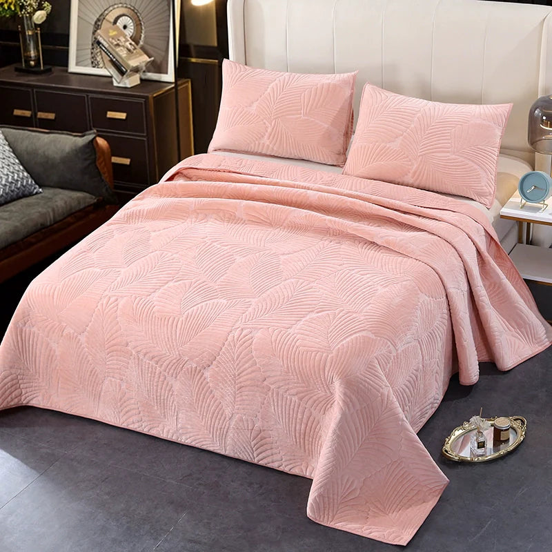 Quilted Plush European Velvet Bed Sets