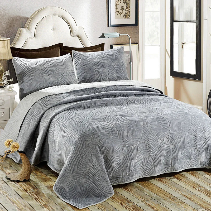 Quilted Plush European Velvet Bed Sets
