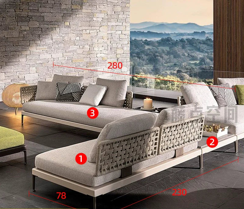 Luxury Teak Outdoor Rattan Furniture