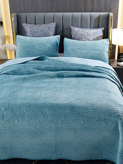 Quilted Plush European Velvet Bed Sets