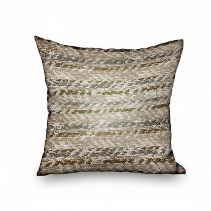 Zane Antique Brown Dobby Luxury Outdoor/Indoor Throw Pillow