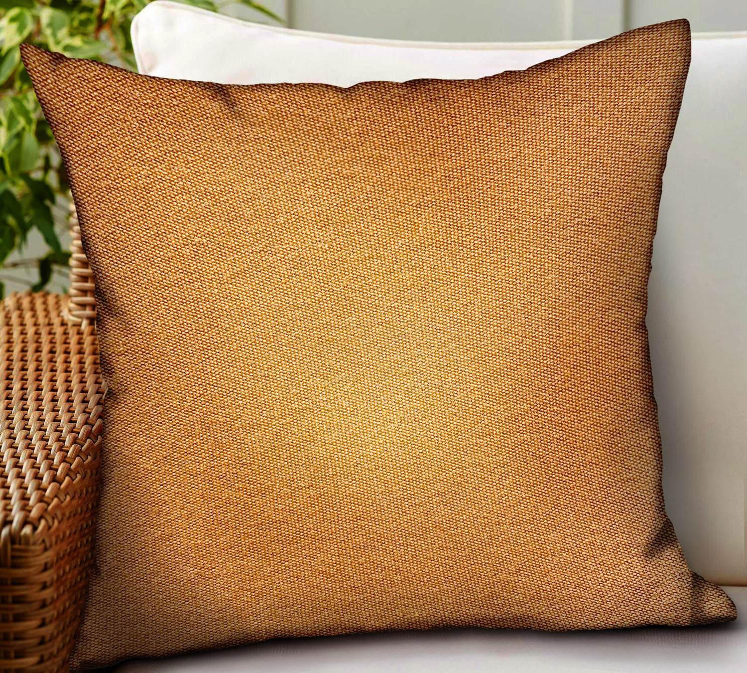 Burnt Sienna Solid Luxury Outdoor/Indoor Throw Pillow