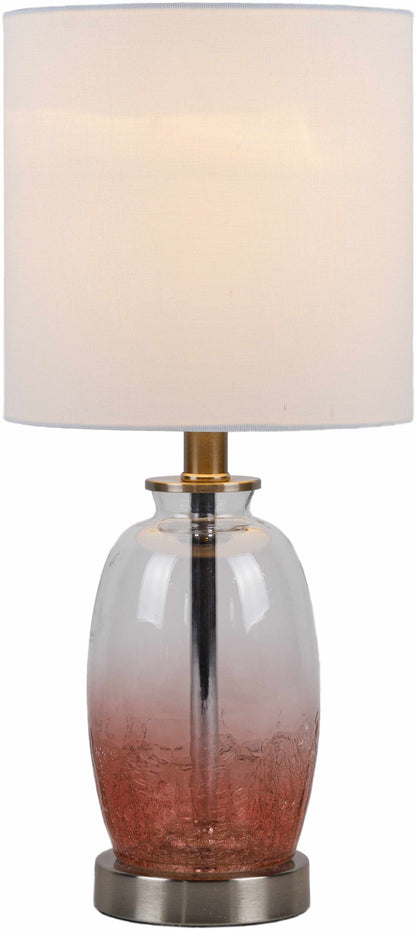 Pertek Pink/White Glass Table Lamp