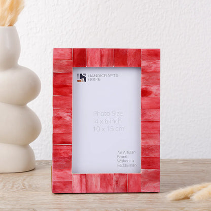 Picture Frame Classic Pattern Collection Bone Inlay 4 Colors – 4x6, 1" Border