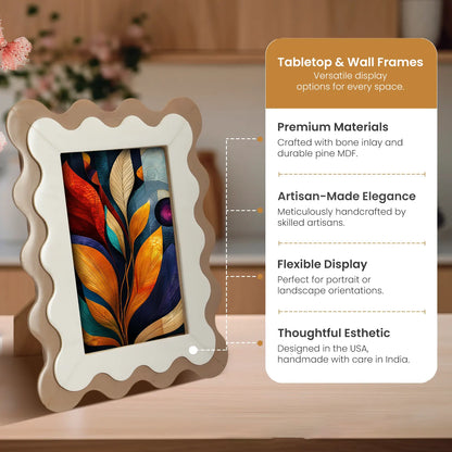 Handcrafted Scalloped Picture Frame